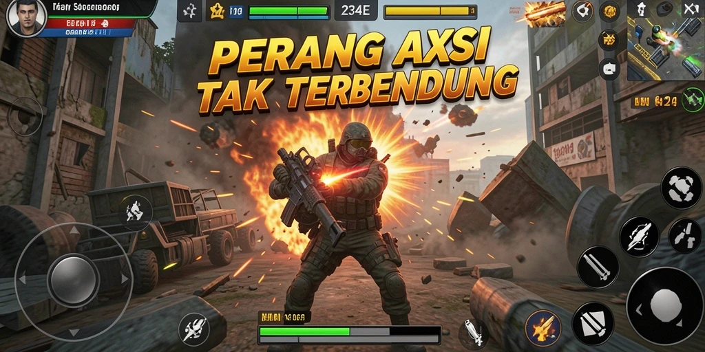 Gameplay mendebarkan dalam pertempuran antara pahlawan aksi.