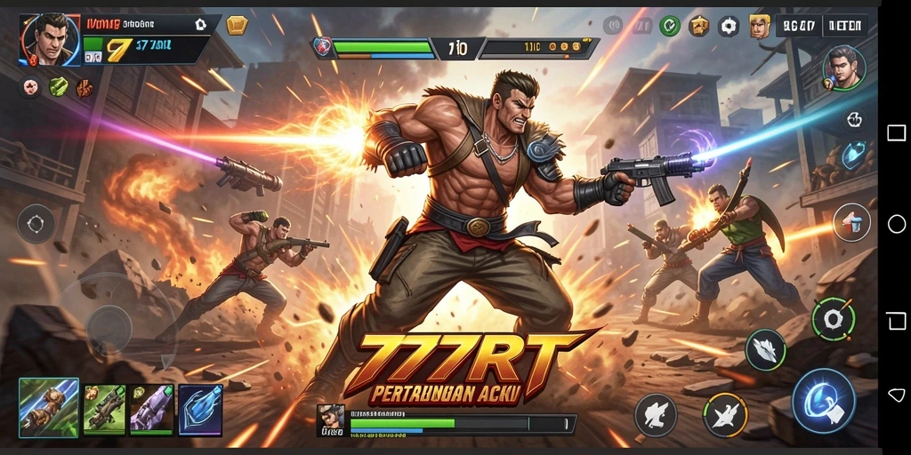 Tampilan aksi seru dalam gameplay 777RT yang menggetarkan.