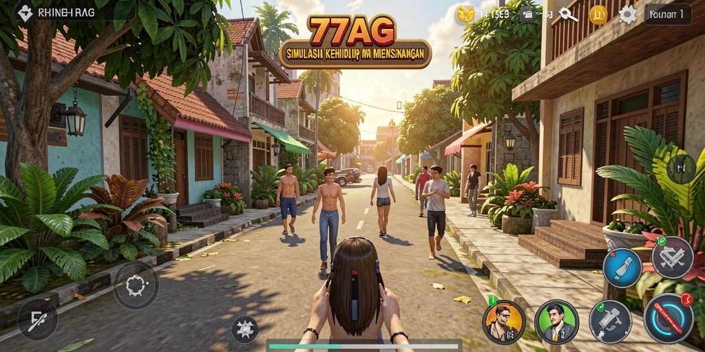 Screenshot 77AG menampilkan gameplay simulasi yang seru dan interaktif.