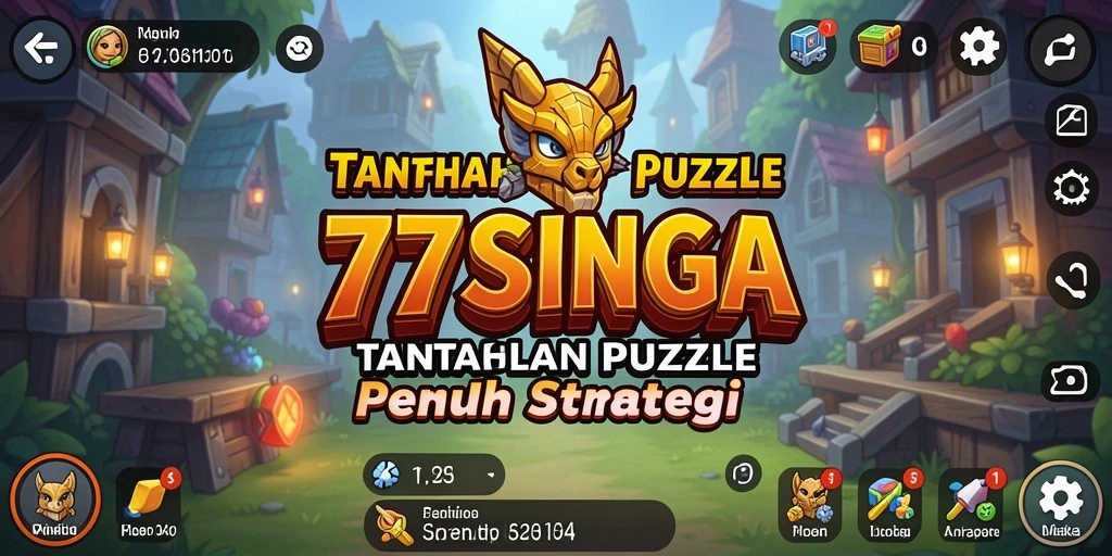 Tampilan permainan Puzzle 77SINGA yang menarik dan penuh tantangan.
