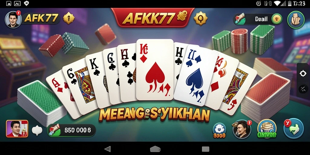 Tampilan gameplay seru dalam permainan Domino AFK77.