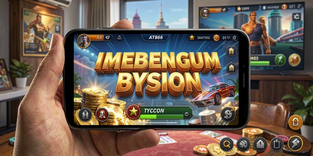 Tampilan gameplay AT866 yang menarik dengan elemen Tycoon.