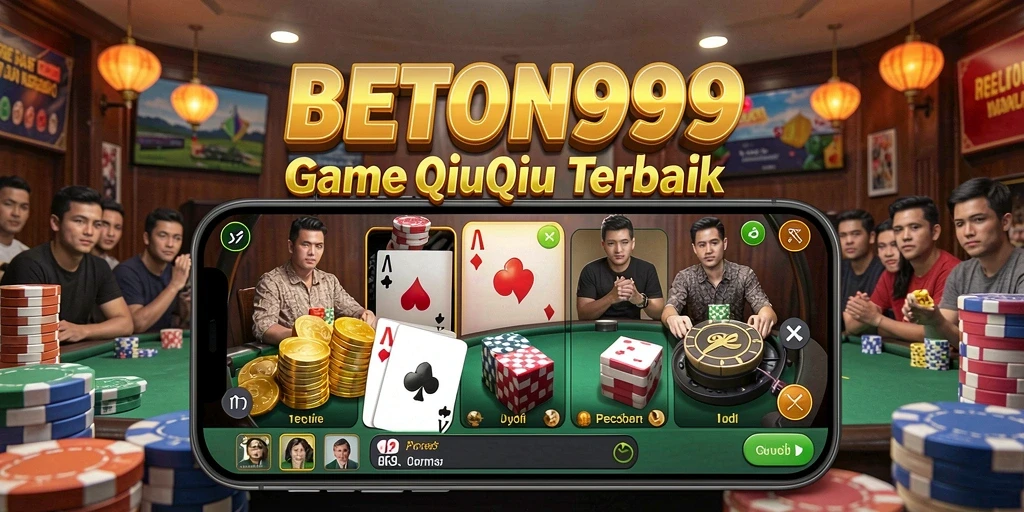 Tangkapan layar BETON999 menampilkan gameplay QiuQiu yang seru.