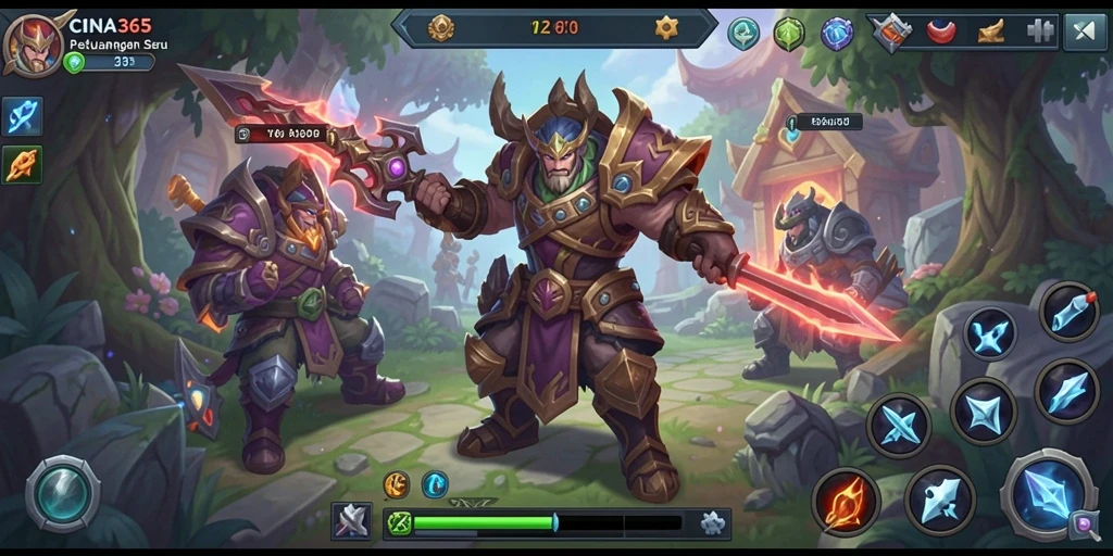 Tampilan gameplay CINA365 yang mendebarkan dan penuh aksi.