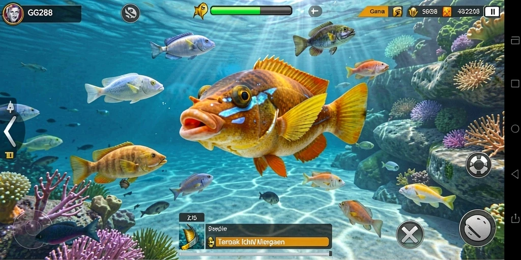 Tampilan menarik dari gameplay Tembak Ikan yang seru.