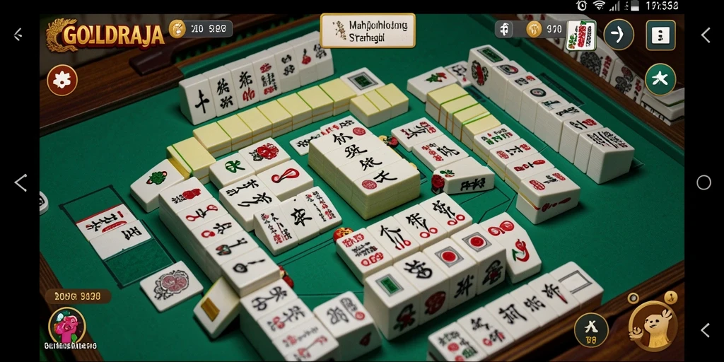 Screenshot gameplay GOLDRAJA yang menampilkan momen menarik di permainan Mahjong.