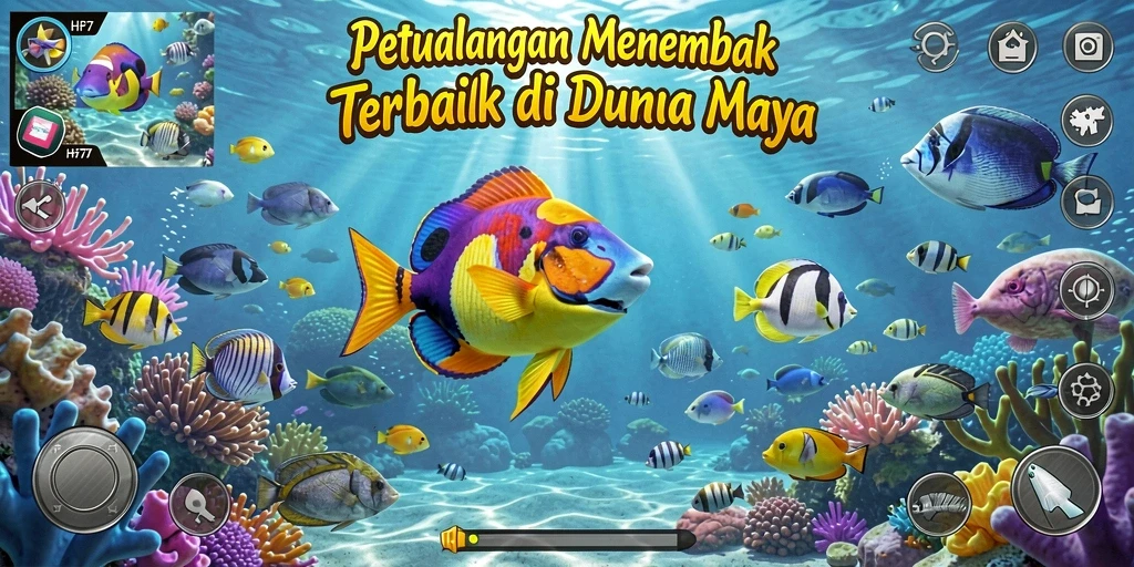 Tampilan gameplay <strong>HP777</strong> yang seru saat menembak ikan.