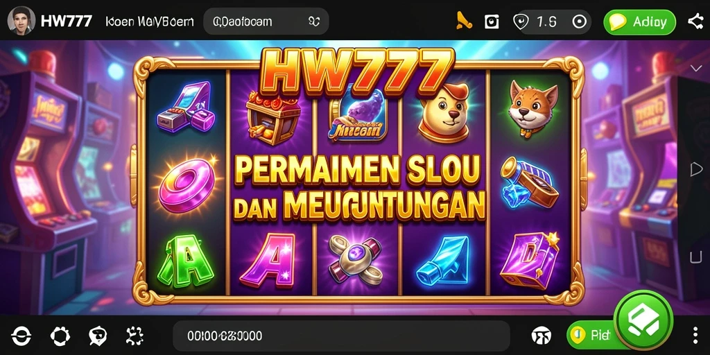 Gameplay seru HW777 dengan tema slot yang menarik.