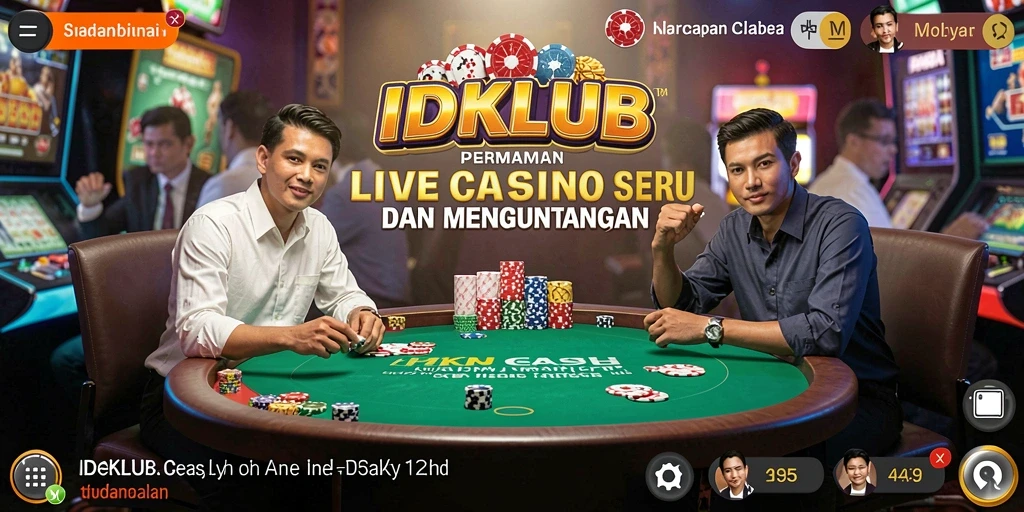 Tampilan menarik dari gameplay Live Casino di IDKLUB.
