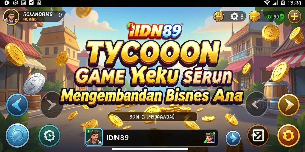 Tangkapan layar IDN89 menampilkan antarmuka gameplay Tycoon yang menarik.