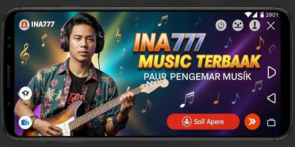 Tampilan gameplay menarik di aplikasi musik INA777.