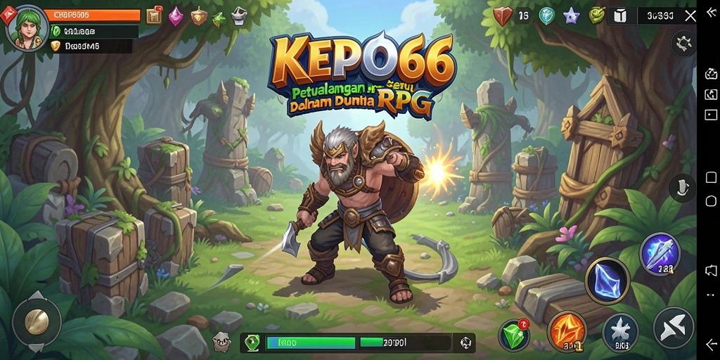 Screenshot utama KEPO66 menampilkan aksi petualangan RPG yang mendebarkan.