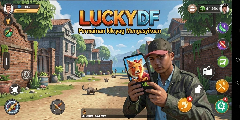 Tampilan gameplay LUCKYDF yang menarik dan inovatif.