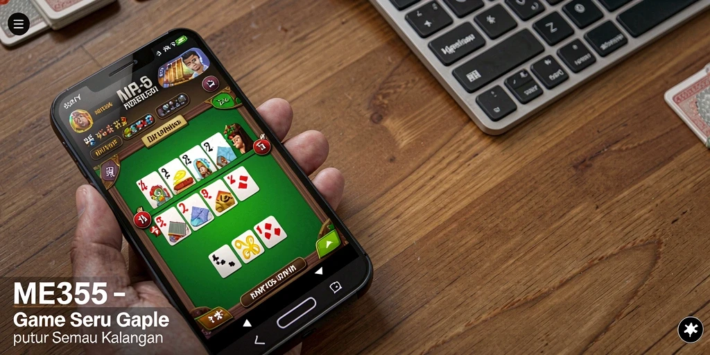 Tampilan gameplay seru dalam permainan Gaple ME355.