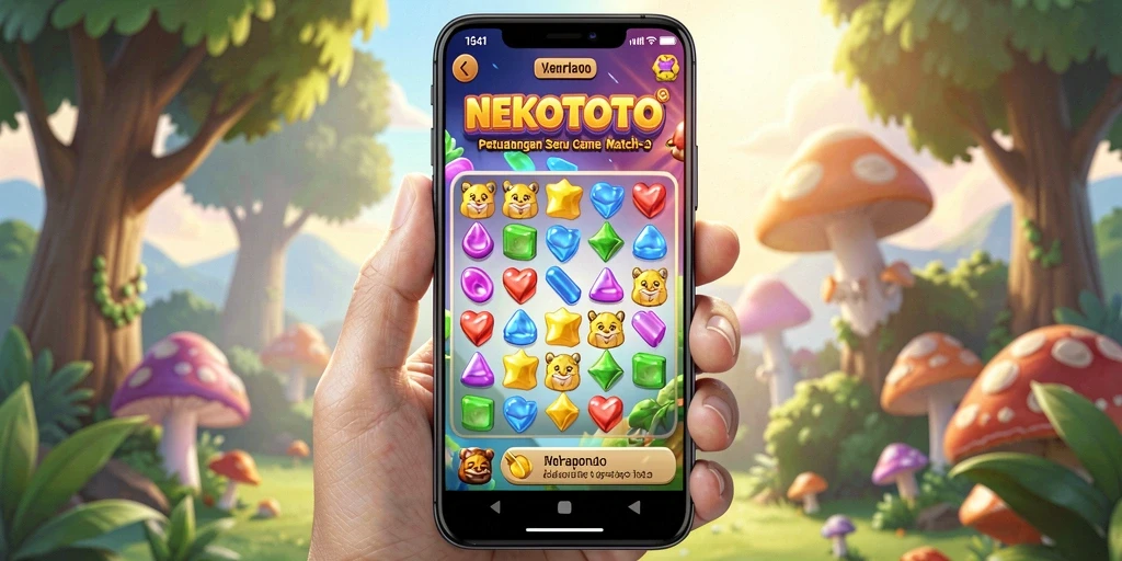 Gameplay seru di NEKOTOTO dengan tantangan mencocokkan benda.