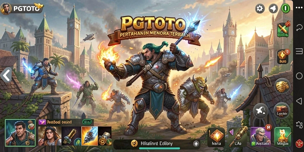 Gameplay seru PGTOTO dalam mode Tower Defense.