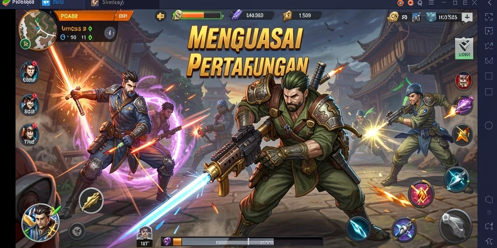 Screenshot gameplay POA88 menampilkan aksi taktis yang intens.