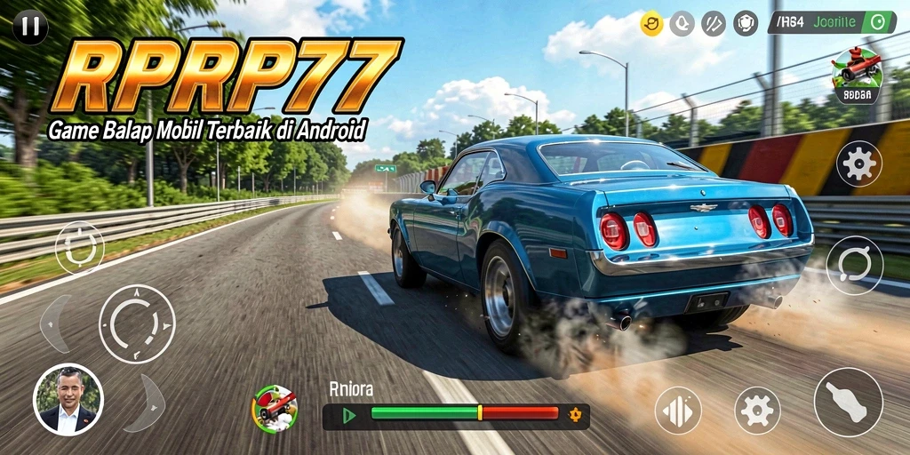 Gameplay mendebarkan di lintasan balap RPRP777.