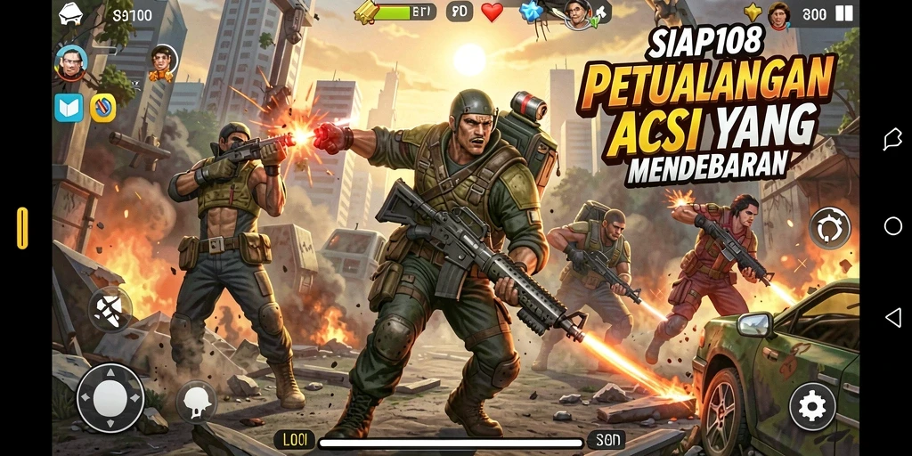 Tangkapan layar gameplay SIAP108 yang menegangkan dan aksi penuh adrenalin.