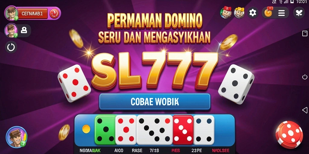 Tampilan gameplay SL777 yang seru dalam permainan Domino.