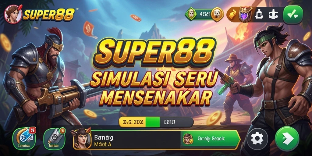 Screenshot gameplay <strong>SUPER88</strong> menampilkan simulasi yang mendalam dan interaktif.